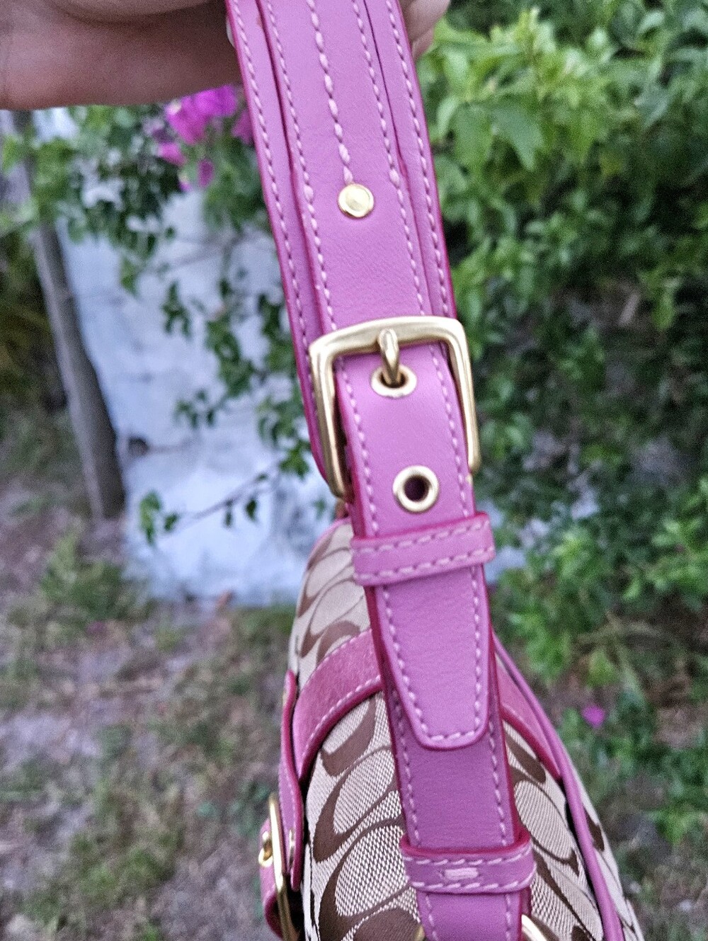 Vintage Coach 1482 Pink Signature Soho Buckle Shoulder Bag Hangtag Y2K - Picture 6 of 15